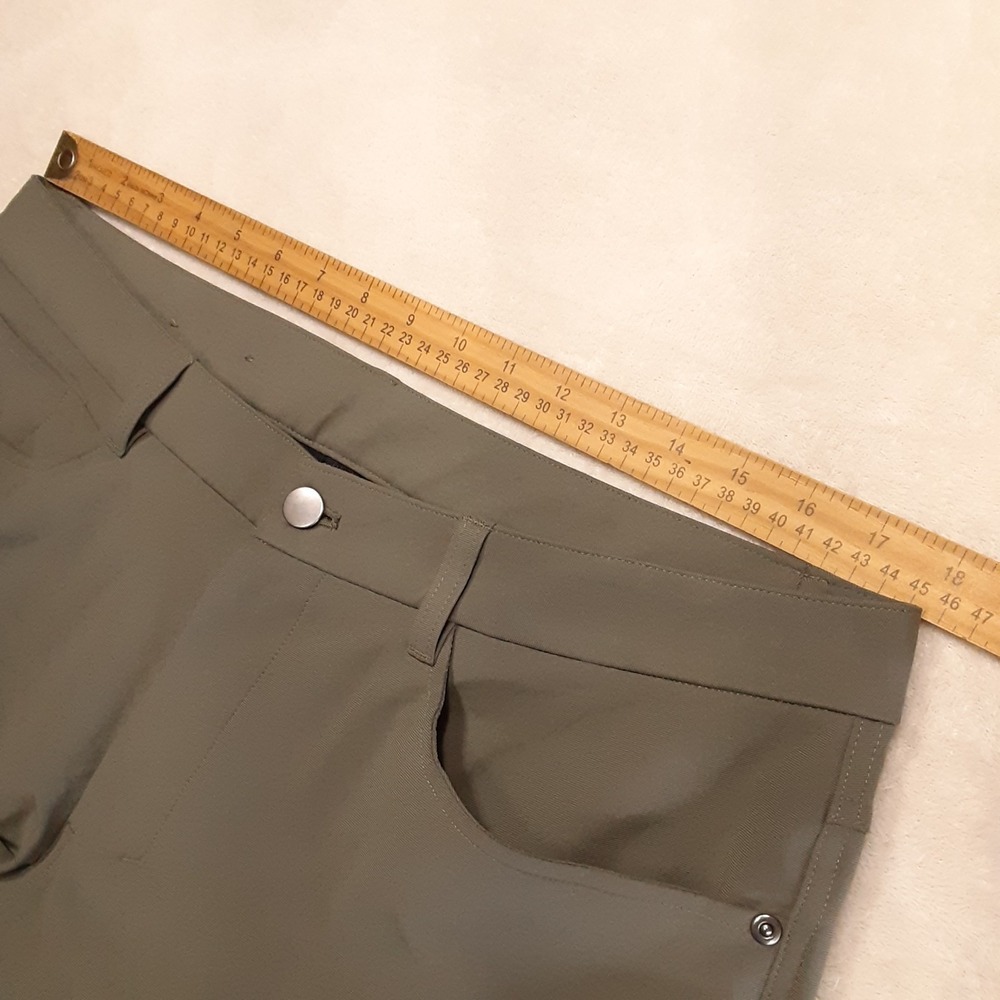 Lululemon Mens ABC Classic Pants 35 Inseam 25" Hem Warpstreme Army Green LM5AQGS - Picture 3 of 8